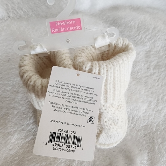 Newborn Ivory Knit Shoes - Picture 6 of 7